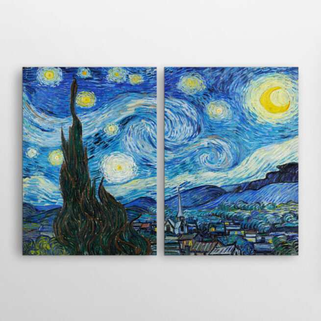 Δίπτυχος πίνακας Έναστρη Νύχτα του Βαν Γκογκ