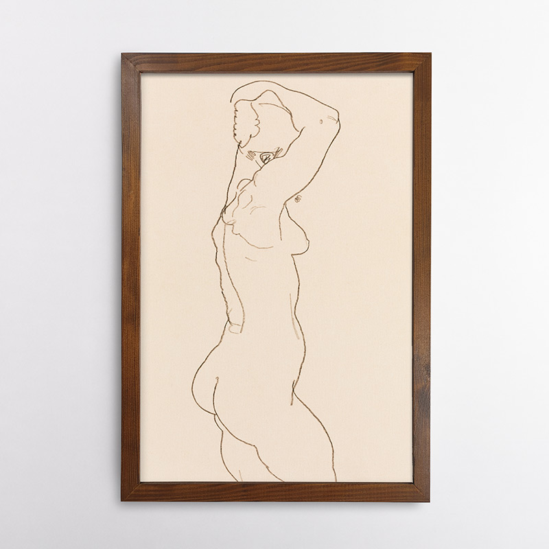 Όρθια Γυμνή Γυναίκα από δεξιά του Έγκον Σίλε, 1918