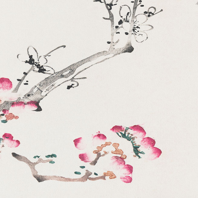 Κλαδί με Ροζ Άνθη από το Shi Zhu Zhai