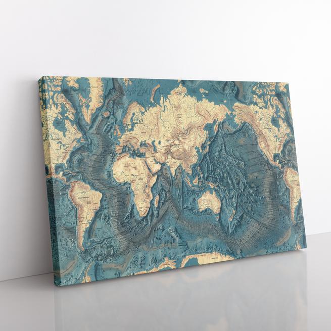 Χάρτης: Ο Πυθμένας των Ωκεανών (1976)