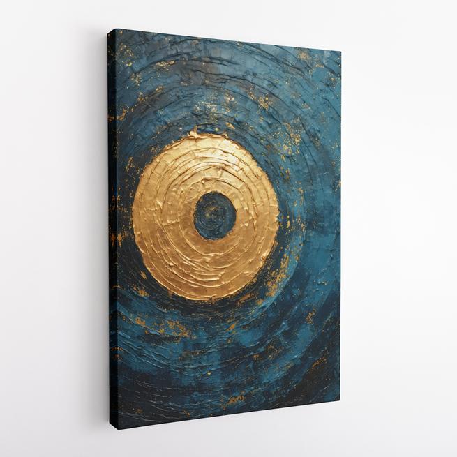 Abstract πίνακας: Χρυσός Κυκλώνας στο Αζούρ