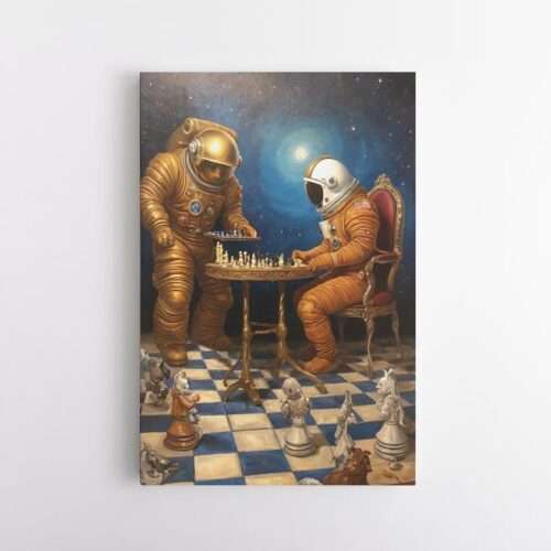 Αστροναύτης παίζουν σκάκι