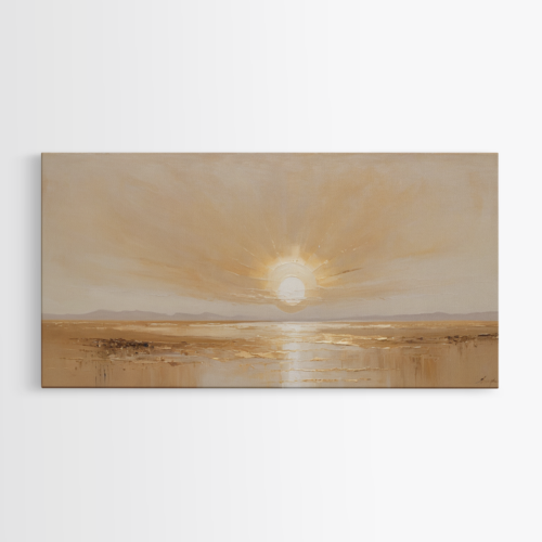 Ηλιοβασίλεμα σκορπίζει χρυσάφι στην ήσυχη επιφάνεια του νερού