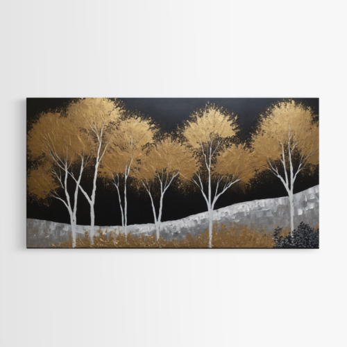 Χρυσά φύλλα στο σκοτάδι η ομορφιά του φθινοπώρου