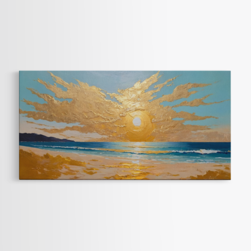 Χρυσή ανατολή στην ακτή