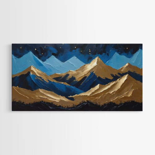 Χρυσές κορυφές κάτω απο το Νυχτερινό Ουρανό