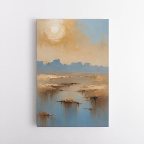 Αντανακλάσεις Χρυσού Φωτός σε Στάσιμα Νερά Λίμνης