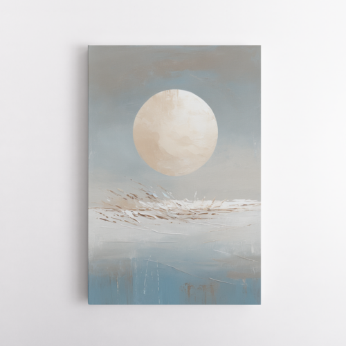 Μυστηριώδης Σελήνη Αναδύεται Από Θολό Θαλασσινό Ορίζοντα