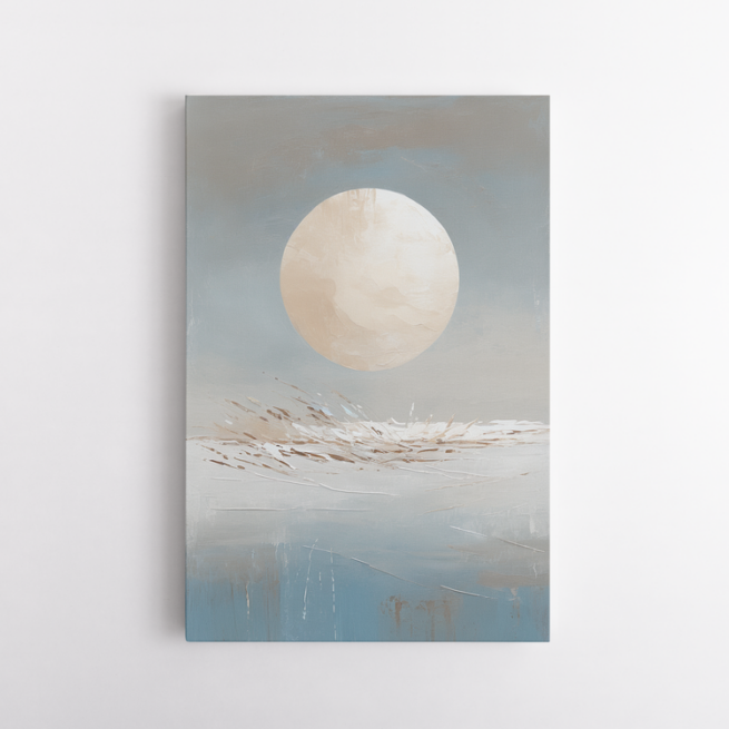 Μυστηριώδης Σελήνη Αναδύεται Από Θολό Θαλασσινό Ορίζοντα