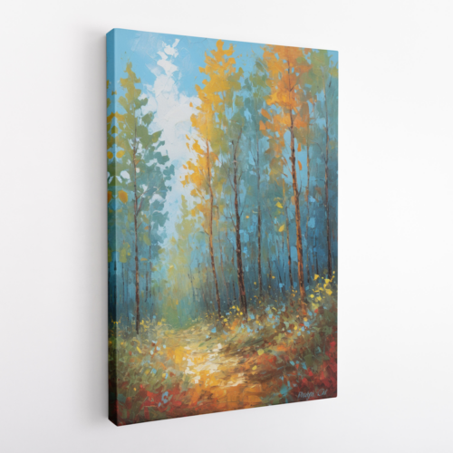 Φθινοπωρινό Δάσος Με Ζωηρά Χρώματα