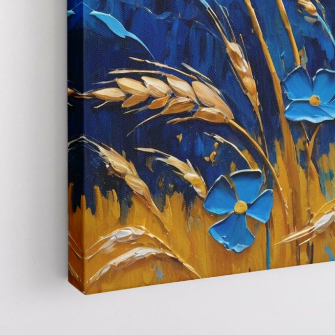 Στάχυα και αγριολούλουδα σε έναν πίνακα γεμάτο ζωντάνια