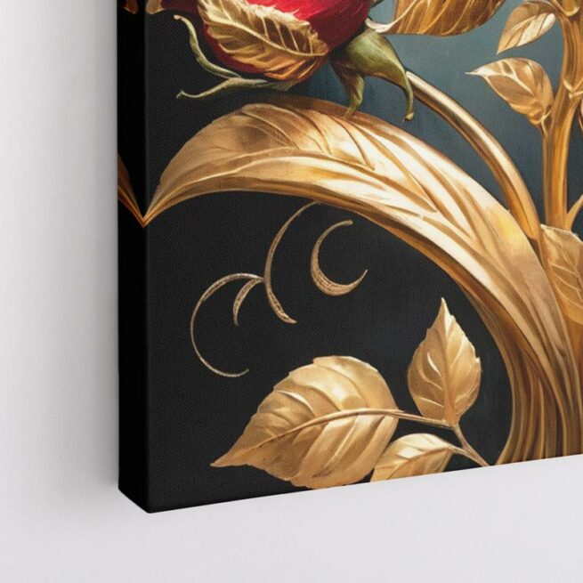 Χρυσή Τριανταφυλλιά σε Μπλε Φόντο