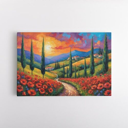 Ανθισμένες παπαρούνες στα μονοπάτια της Τοσκάνης