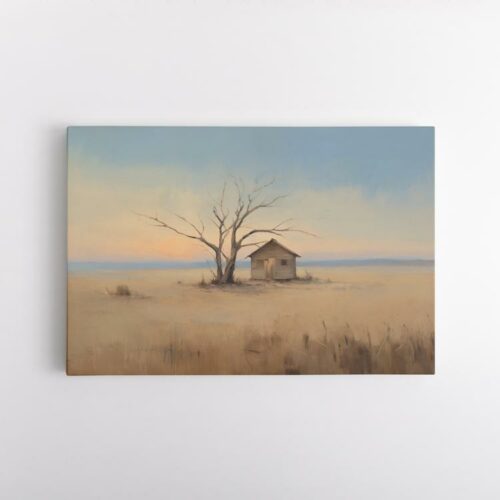 Απαλά Χρώματα και Φως Μικρή καλύβα και ένα δέντρο