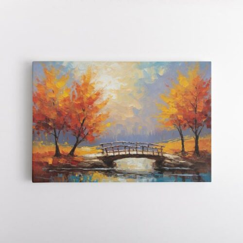 Γεφυράκι με φθινοπωρινά δέντρα