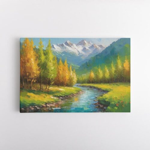 Μικρό ποτάμι στη σκιά των Άλπεων