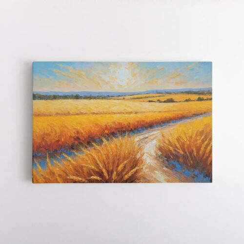 Τοπίο με σταροχώραφα κάτω από τον καλοκαιρινό ήλιο #1