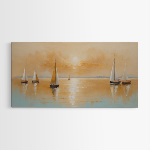 Λαμπερός ορίζοντας με ιστιοφόρα 2