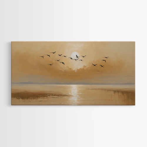 Λαμπερός ορίζοντας με πουλιά 2