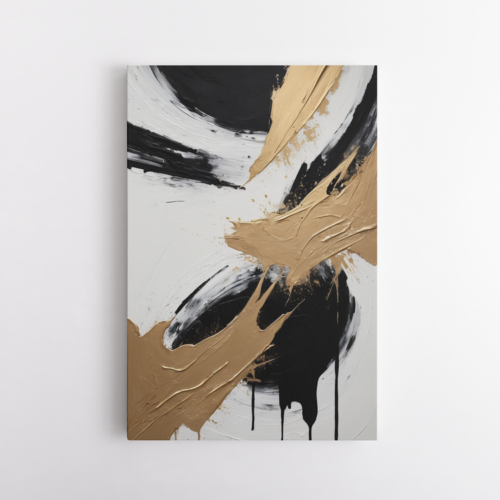 Αφηρημένες πινελιές Χρυσό και μαύρο