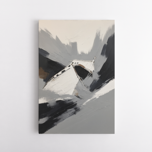 Αφηρημένη σύνθεση σε μαύρο, λευκό και γκρι 3