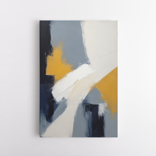 Αφηρημένη σύνθεση σε μαύρο, λευκό και γκρι, μπλε 2