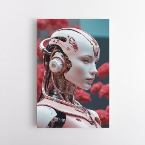 Ανδροειδές με γυναικεία μορφή σε ροζ αποχρώσεις