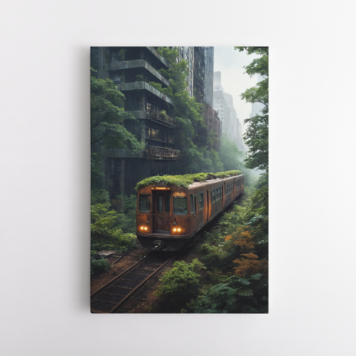 Εγκαταλελειμμένα βαγόνια και κτήρια στο έλεος της φύσης