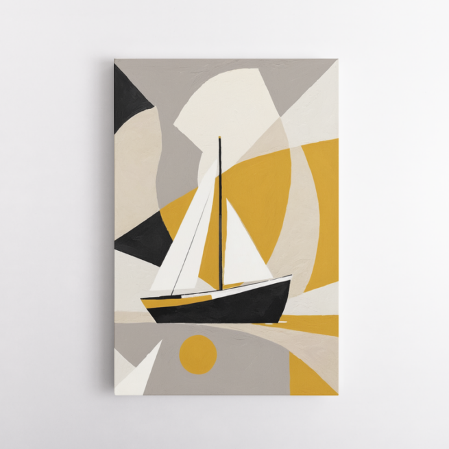 Ιστιοφόρο σε γεωμετρικό κόσμο