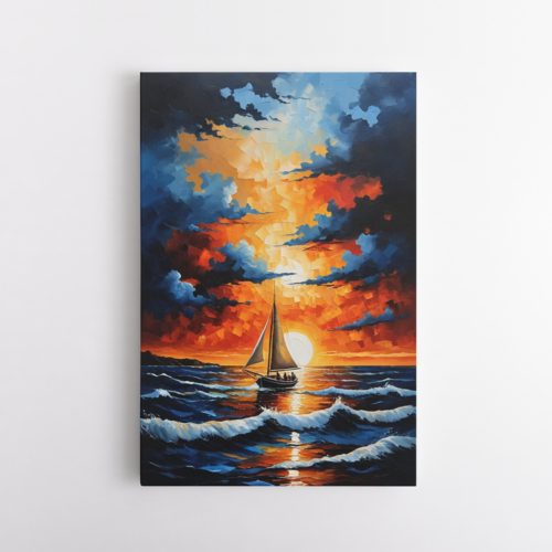 Ιστιοπλοϊκό σκάφος στο ηλιοβασίλεμα