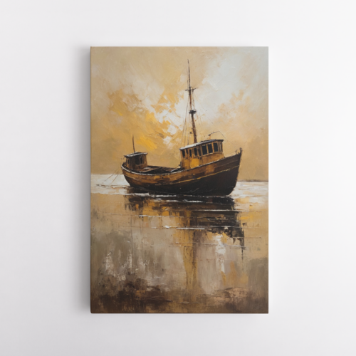 Καΐκι Στη Χρυσή Λίμνη