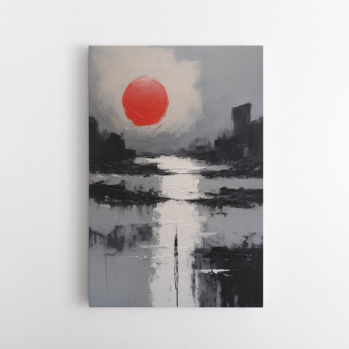 Κόκκινος ήλιος στη σκοτεινή πόλη