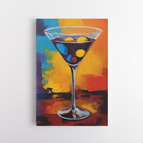 Μαρτίνι σε πολύχρωμο φόντο