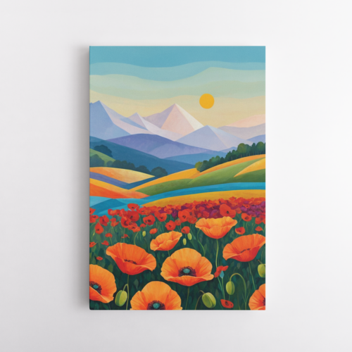 Παπαρούνες με θέα τα βουνά 1