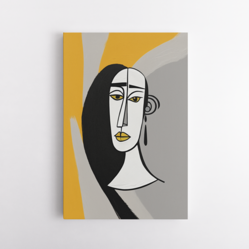 Πορτρέτο σε κίτρινο, μαύρο και γκρι