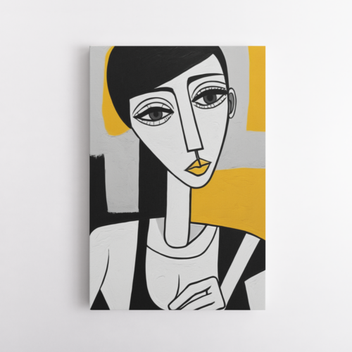 Πορτρέτο σε κίτρινο, μαύρο και γκρι 4