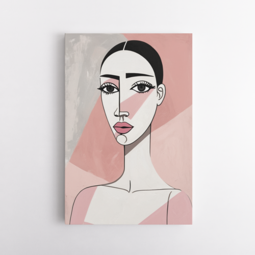 Πορτρέτο σε ροζ και λευκό 1