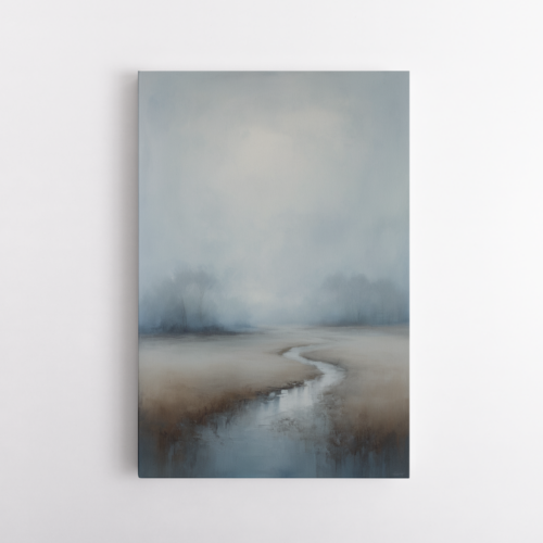 Ποταμός σε θολό τοπίο