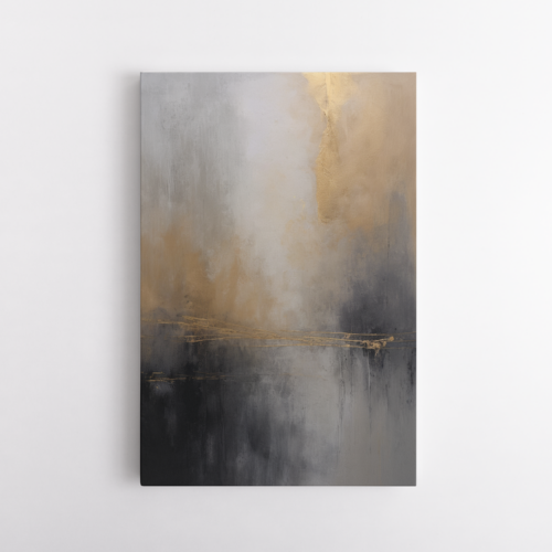 Σιωπηλές Εκφράσεις στο Θολό Φως με χρυσές λεπτομέρειες