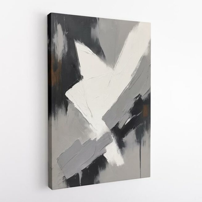 Αφηρημένη σύνθεση σε μαύρο, λευκό και γκρι 2