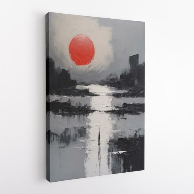 Κόκκινος ήλιος στη σκοτεινή πόλη