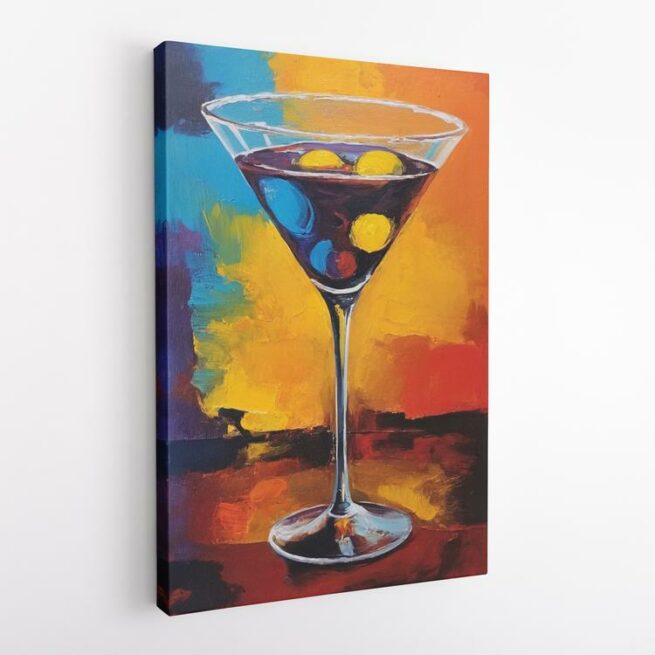 Μαρτίνι σε πολύχρωμο φόντο