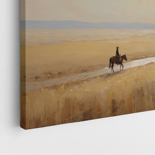 Μοναχικός Καβαλάρης σε Λαμπερό τοπίο