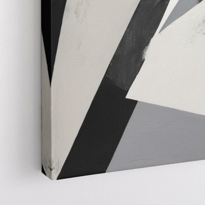 Αφηρημένη σύνθεση με γωνίες μαύρο, λευκό, γκρι 2