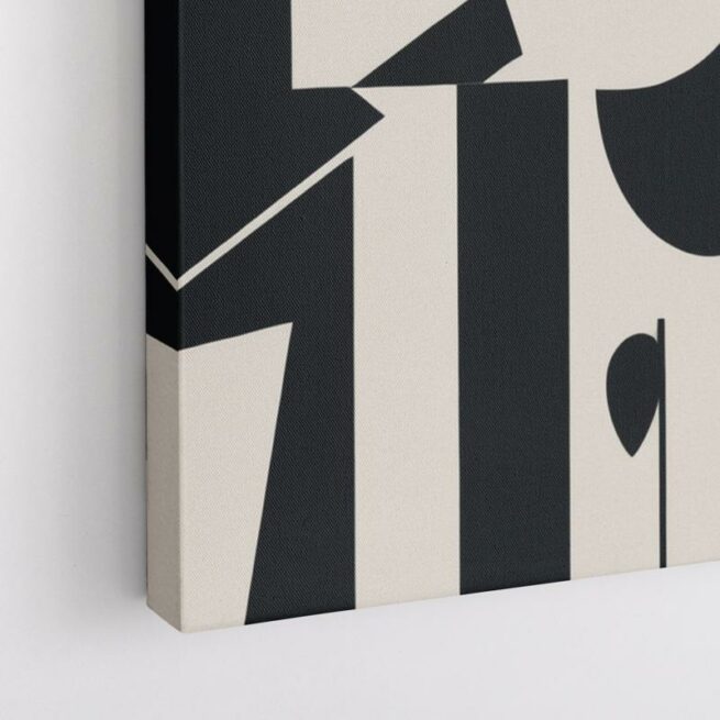 Αφηρημένη σύνθεση με μαυρο και μπεζ