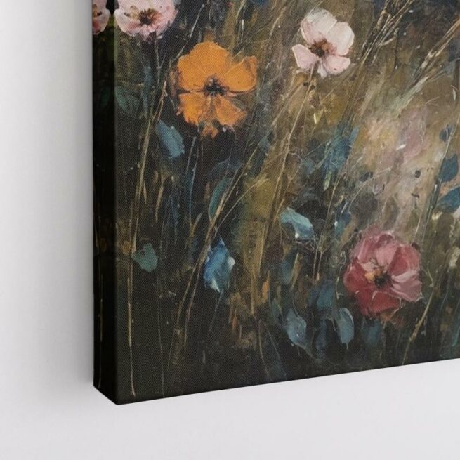 Φωτεινό Φεγγάρι Πάνω από Ανθισμένα Λουλούδια