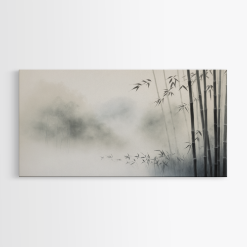 Μπαμπού σε Θολή Ατμόσφαιρα με Ομίχλη