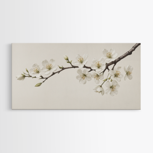 Κλαδί με Λευκά Άνθη 2