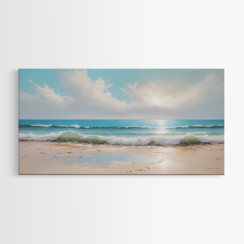 Λαμπερή Θάλασσα κάτω από Φωτεινό Ουρανό