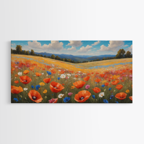 Πολύχρωμος Αγρός με Παπαρούνες